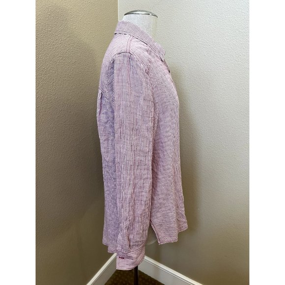 FREE PEOPLE Women's Shirt Button Down Striped Long Sleeve Size SMALL - Picture 2 of 4